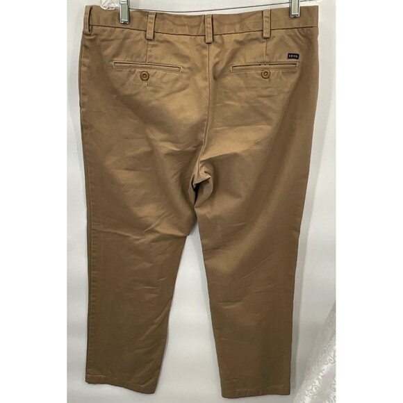 Izod Men's American Chino‎ Pants W36 L32 Khaki Tan Cotton - Picture 6 of 7